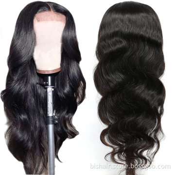 Front lace wig real human hair wavy 4x4 lace opening and closing wig suitable for female real human hair150% density Brazili